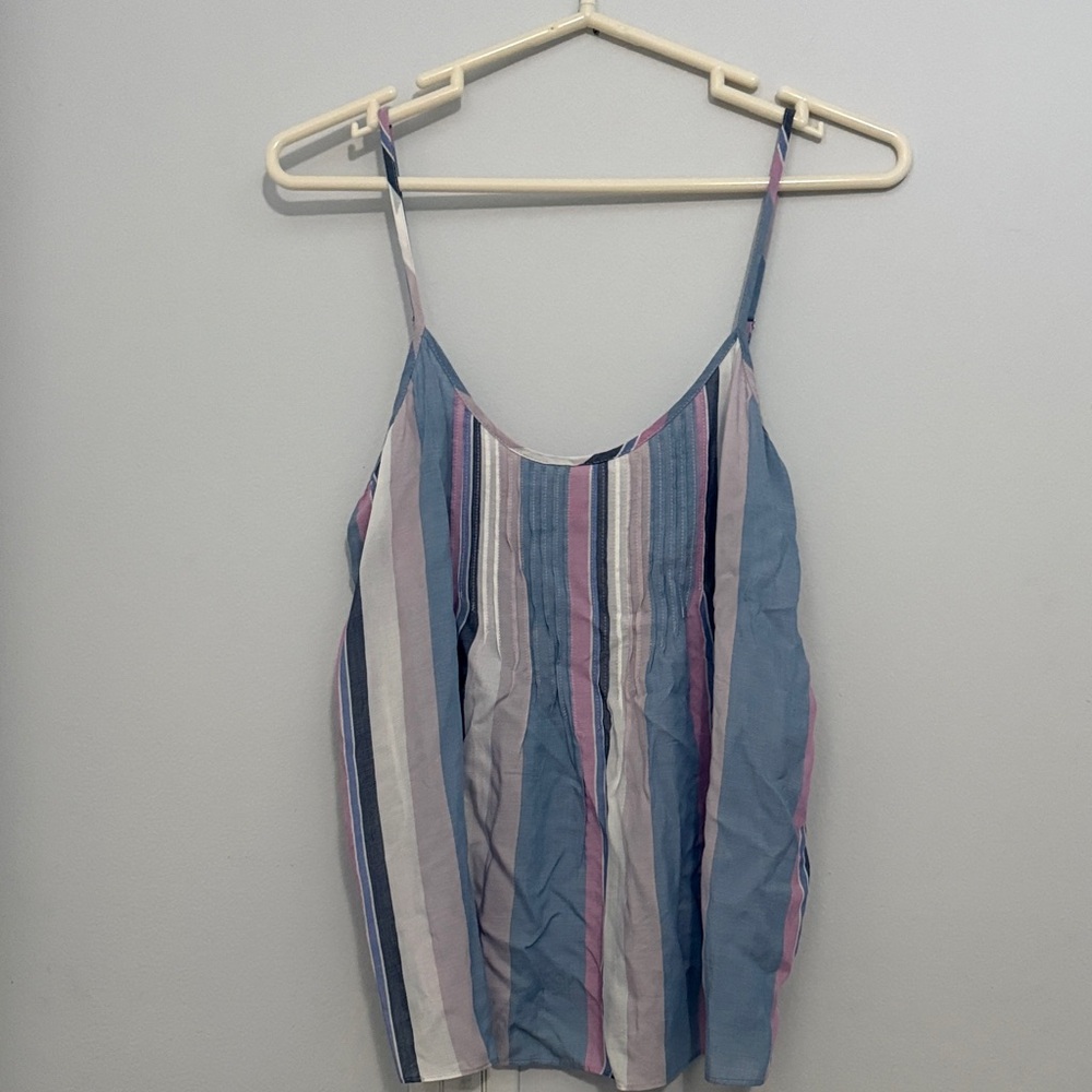 Vince Camuto Striped Spaghetti Strap Cami Summer Beach Relaxed Flowy Festival